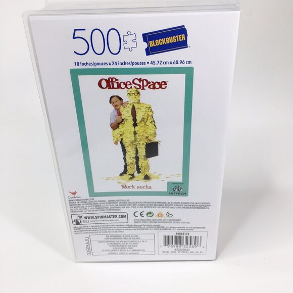 Office Space Movie Poster 500 Piece Jigsaw Puzzle 18" x 24" Blockbuster Cardinal - Picture 4 of 5